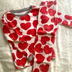 Burts Bees 5T Valentine Pajamas
